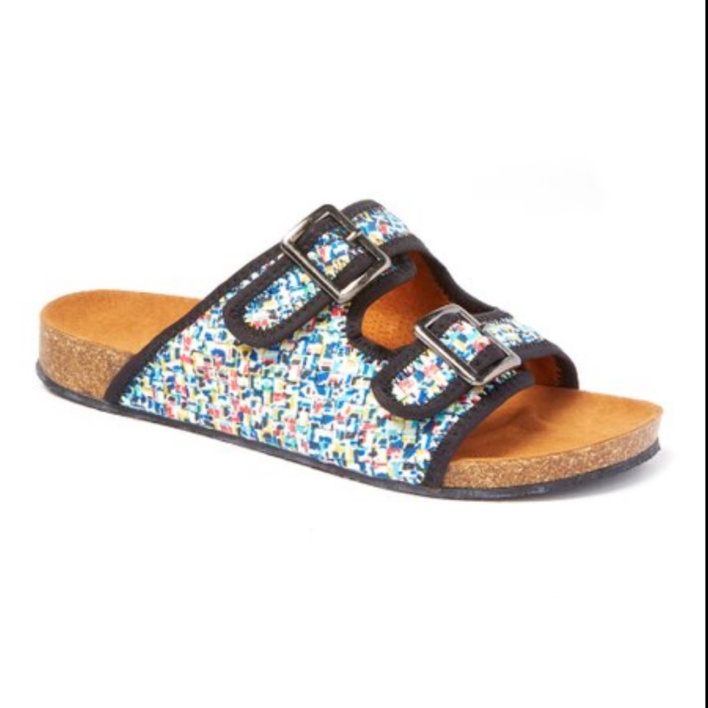 Bernie Mev Sunset slides sandals pixel colorful size 10 womens 41 euro